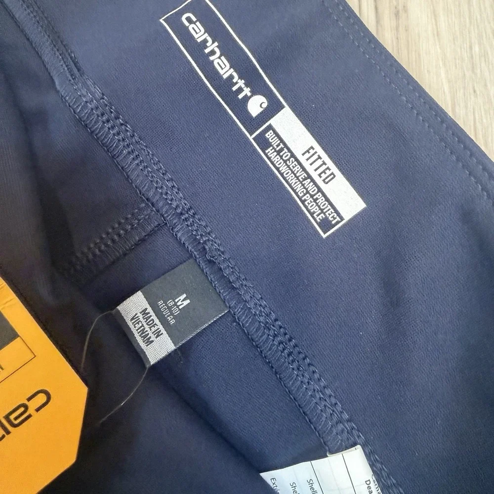 NWT Carhartt 102482 Force Leggings Medium Navy Blue Fitted Cargo Stretch Pockets